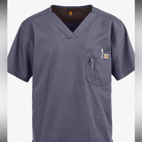 Carhartt Ripstop Men's 3-Pocket Utility Scrub Top L pewter grey gray - Picture 1 of 8